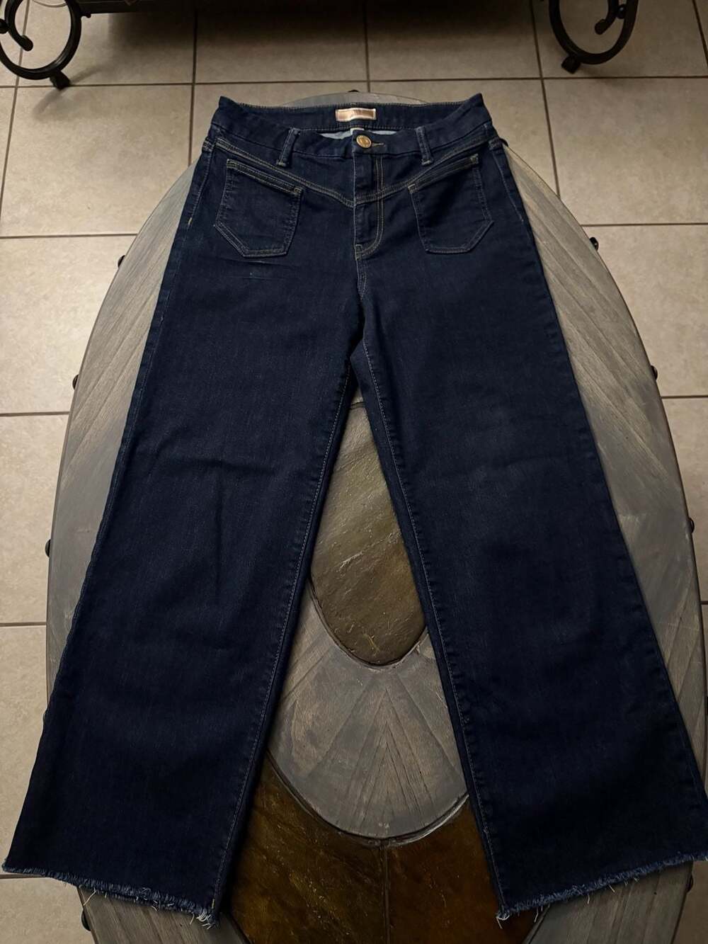 KUT from the Kloth Charlotte High Rise Front Seam Wide Leg Jean size 0